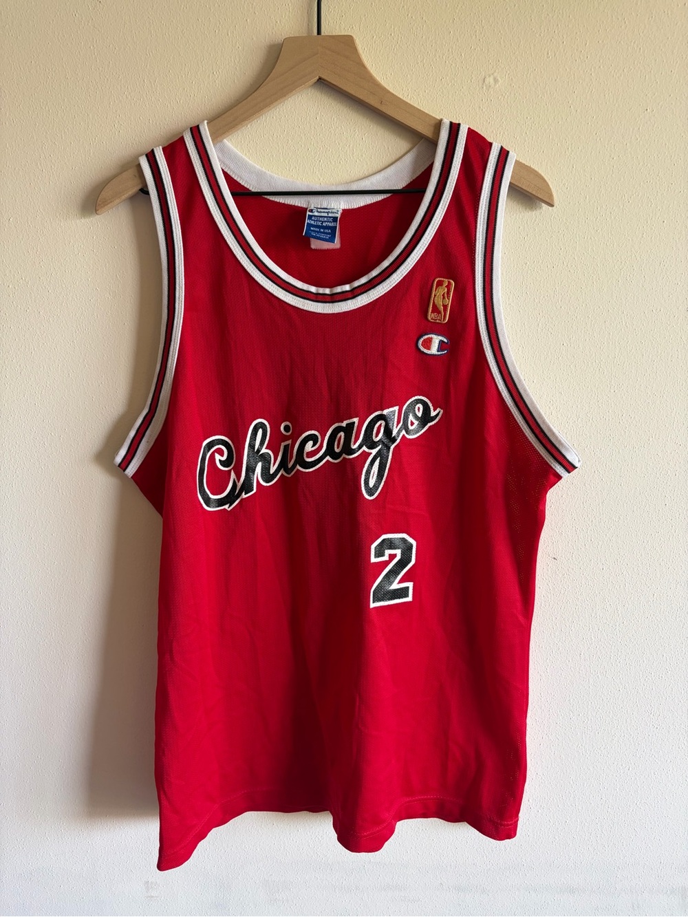 Vintage 1996 NBA Champion Chicago Bulls Norm Van Lier 2 Jersey 48 Gold Logo 50th